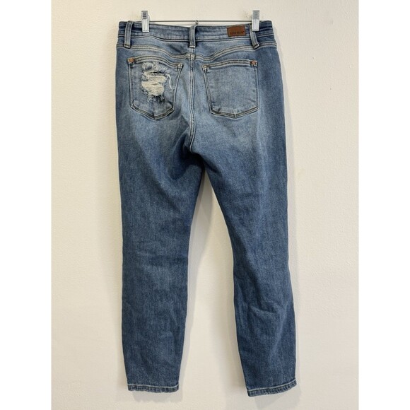 Judy Blue Jeans Womens Size 5 Blue Boyfriend Fit Distressed Ripped Denim - Picture 3 of 6